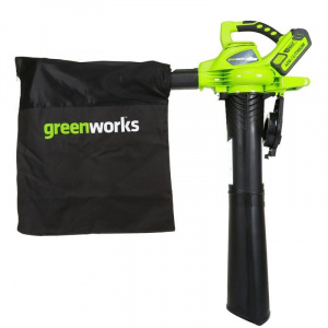 Изображение Воздуходув–садовый пылесос аккумуляторный Greenworks GD40BV (24227)