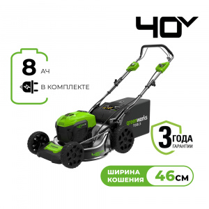 Изображение GD40LM46SP Газонокосилка Greenworks 2506807UH