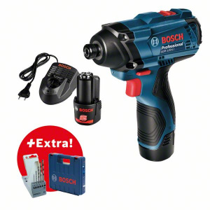 Изображение Аккумуляторный ударный гайковерт Bosch GDR 120-LI + 5 сверл по металлу HSS-G 06019F0005