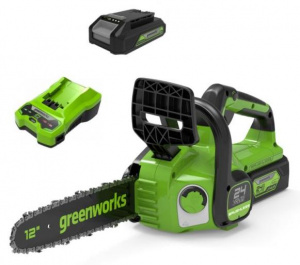 Изображение Аккумуляторная бесщеточная цепная пила Greenworks GD24CS30K4 (2007007UB)