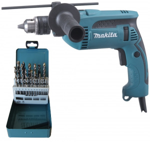 Изображение Ударная дрель Makita HP1640X4 + D-46202