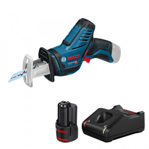 Изображение Аккумуляторная сабельная ножовка Bosch GSA 12V-14, 1x2.0 Aч+GAL 12V-40, картон 0615990M3Z
