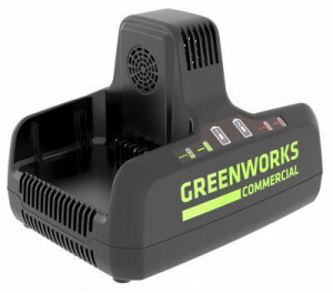 Изображение Быстрое зарядное устройство для 2-х аккумуляторов Greenworks G82C2 (2939007)