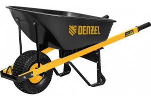 Изображение Тачка строительная одноколесная усиленная DENZEL 140л,230кг 68999